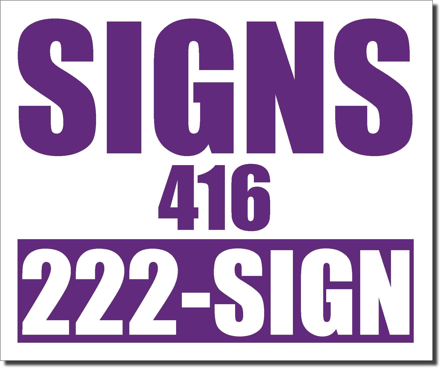 24x20 Renegade Satin Purple 526C Color Lawn Bag Signs Print Colour